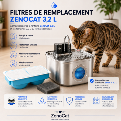 Pack de 12 filtres de remplacement ZenoCat 3,2L